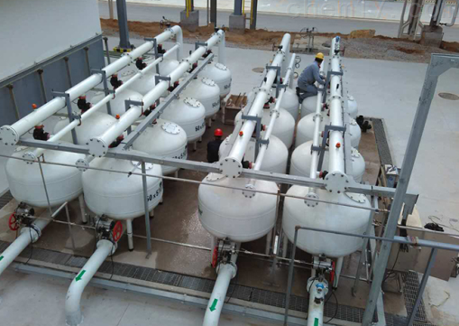 工業(yè)淺層砂過濾器應(yīng)用現(xiàn)場